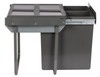 Austen & Co. 68L Built-In Hinged Cupboard Kitchen Bin - 2 Compartments