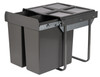 Austen & Co. 68L Built-In Hinged Cupboard Kitchen Bin - 2 Compartments