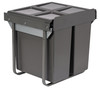 Austen & Co. 68L Built-In Hinged Cupboard Kitchen Bin - 2 Compartments