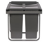 Austen & Co. 68L Built-In Hinged Cupboard Kitchen Bin - 2 Compartments