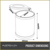 Austen & Co. 15L Built-In Hinged Cupboard Kitchen Bin - 1 Compartment