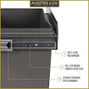 Austen & Co. 60L Built-In Hinged Cupboard Kitchen Bin - 2 Compartments