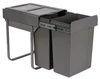 Austen & Co. 60L Built-In Hinged Cupboard Kitchen Bin - 2 Compartments