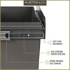 Austen & Co. 60L Built-In Hinged Cupboard Kitchen Bin - 2 Compartments
