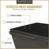 Austen & Co. 68L Built-In Hinged Cupboard Kitchen Bin - 4 Compartments