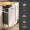 Austen & Co. 68L Pull Out Cupboard Kitchen Bin - 3 Compartments