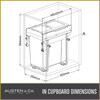 Austen & Co. 34L Pull Out Cupboard Kitchen Bin - 1 Compartment