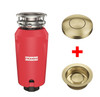 Franke 100 Waste Disposal Unit with Round Air Switch and Flange - Gold
