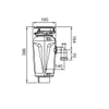  Franke 75 Waste Disposal Unit with Round Air Switch and Flange - Copper
