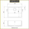Austen & Co. Aurelia Fluted Belfast Ceramic Kitchen Sink