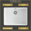 Austen & Co. Aurelia Fluted Belfast Ceramic Kitchen Sink