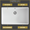 Austen & Co. Aurelia Large Fluted Belfast Ceramic Kitchen Sink
