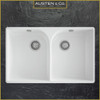 Austen & Co. Palazzo Double Bowl Belfast Ceramic Kitchen Sink
