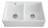 Austen & Co. Traditional Palazzo Double Bowl Belfast Ceramic Kitchen Sink