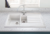 Austen & Co. Matera 1.5 Bowl Inset Ceramic Kitchen Sink with Drainer