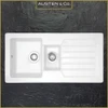 Austen & Co. Matera 1.5 Bowl Inset Ceramic Kitchen Sink with Drainer