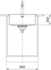 Franke BDX 210/110-50 Flushmount/Slimtop/Undermount Single Bowl Kitchen Sink - Stainless Steel
