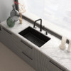 Franke Maris Stripes U Pull Down Mixer Tap - Matt Black