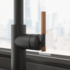 Franke Maris Stripes U Pull Down Mixer Tap - Matt Black / Copper