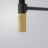 Franke Maris Stripes Semi Pro Mixer Tap - Matt Black / Gold