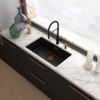 Franke Maris Stripes Semi Pro Mixer Tap - Matt Black / Copper