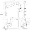 Caple Ridley Quad Pull-Out Kitchen Tap - Gold