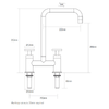 Caple Ember Bridge Kitchen Tap - Stainless Steel