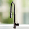 Caple Navitis Pull-Out Kitchen Tap with Black Hose - Chrome