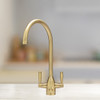 Caple Avel Puriti Triple Lever Kitchen Tap- Antique Brass