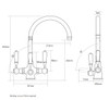 Caple Shaftsbury Triple Lever Puriti Kitchen Tap - Brushed Nickel