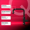 Quooker Flex Square Pull Out Boiling Water Black Tap with Tank
