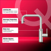 Quooker Flex Square Pull Out Boiling Water Stainless Steel Tap with Tank