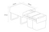 Caple Side Mounted 36L Duo Pull Out Bin
