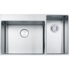 Franke Box Center BWX 220 54-27 1.5B Inset Sink Right Hand Small Bowl - Brushed Steel