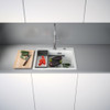 Franke Kubus KNG PRO 610-53 FTL Fragranite Undermount Single Bowl Kitchen Sink - Polar White