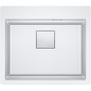 Franke Kubus KNG PRO 610-53 FTL Fragranite Undermount Single Bowl Kitchen Sink - Polar White