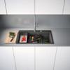 Franke Kubus KNG PRO 610-73 FTL Fragranite Undermount Single Bowl Kitchen Sink - Slate Grey