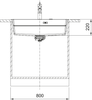 Franke Kubus KNG PRO 610-73 FTL Fragranite Undermount Single Bowl Kitchen Sink - Matt Black