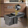 Austen & Co. 40L Built-In Pull Out Cupboard Kitchen Bin - 2 Compartments