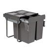 Austen & Co. 68L Built-In Pull Out Cupboard Kitchen Bin - 2 Compartments