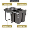 Austen & Co. 68L Built-In Pull Out Cupboard Kitchen Bin - 4 Compartments