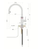 Quooker Flex Pull Out Boiling Water Gunmetal Tap with Tank