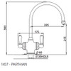 Perrin and Rowe 1437 Parthian Kitchen Filter Tap - Pewter
