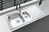 Lamboro 1.5 Bowl Stainless Steel Inset Kitchen Sink with Drainer