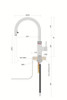 Quooker Flex Pull Out Boiling Water Rose Copper Tap with Tank