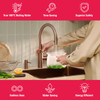 Quooker Flex Pull Out Boiling Water Rose Copper Tap with Tank