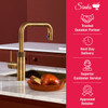 Quooker Flex Square Pull Out Boiling Patinated Brass Tap with Tank