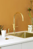 Quooker Fusion Round Boiling Water Gold Tap with Tank