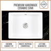 Shaws Classic Inset & Undermount 800 Ceramic Kitchen Sink