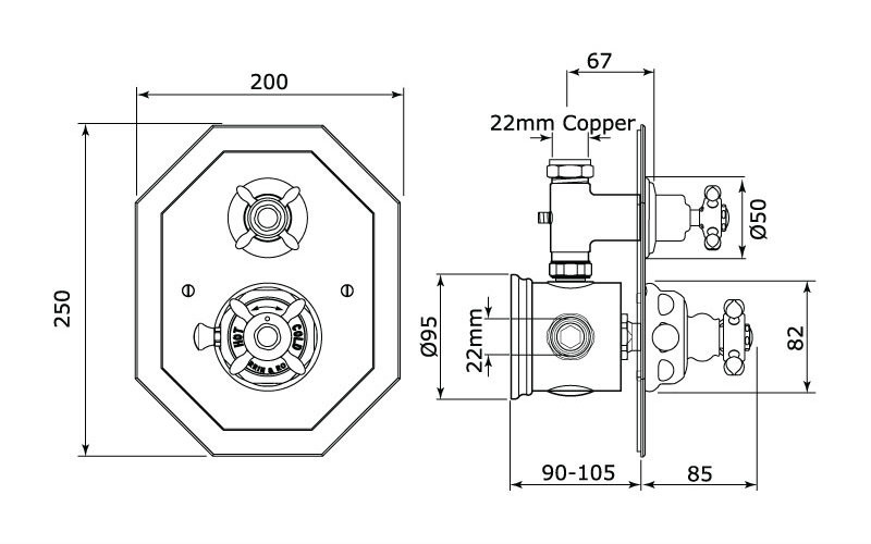 Replacement Thermostatic Shower Cartridge For Perrin & Rowe Mayfair 9.13566 Valve - Compatible & Easy Install